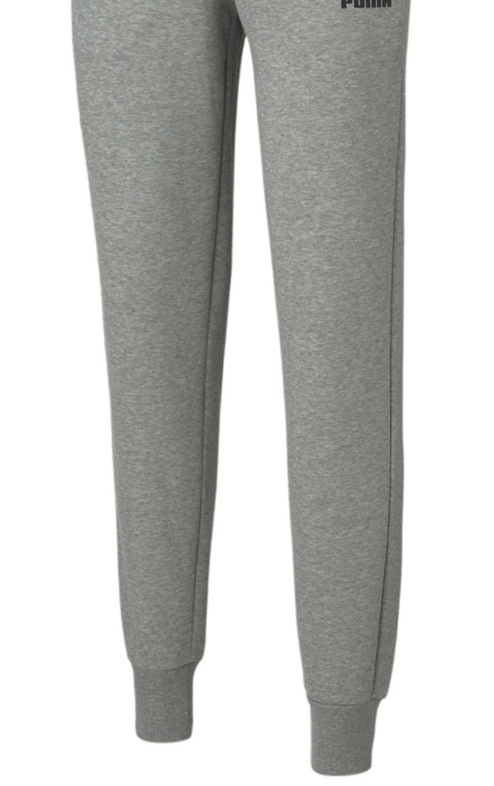 Puma Men's Logo Fleece Joggers Gray Size Large