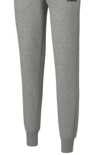 Puma Men's Logo Fleece Joggers Gray Size Large