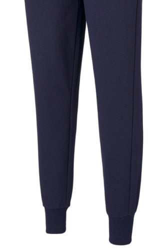 Puma Men's Logo Fleece Joggers Blue Size Medium