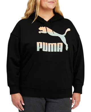 Puma Women's Logo Hoodie Black Size 1X