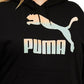 Puma Women's Logo Hoodie Black Size 1X