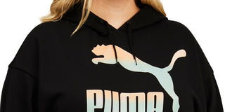 Puma Women's Logo Hoodie Black Size 3X
