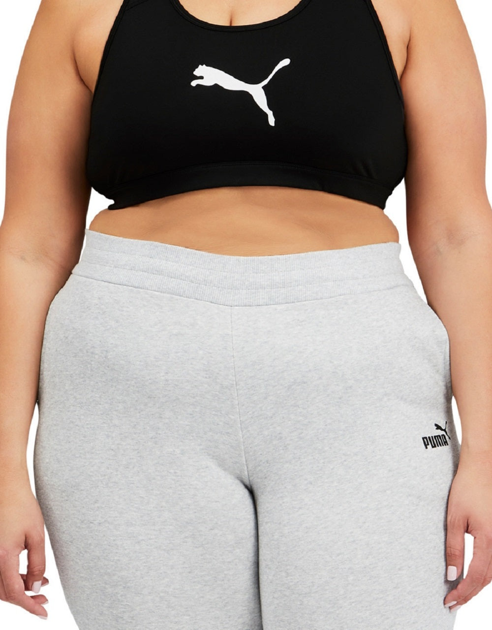 Puma Women's 4Keeps Mid Impact Sports Bra Black Size 1X