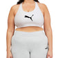 Puma Women's 4Keeps Mid Impact Sports Bra White Size 1X
