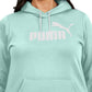 Puma Women's Logo Hoodie Blue Size 1X