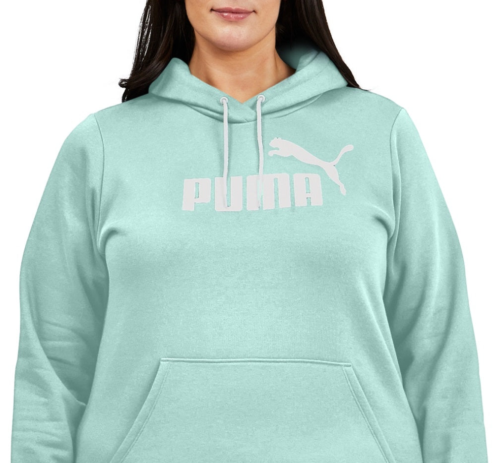 Puma Women's Logo Hoodie Blue Size 2X