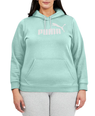Puma Women's Logo Hoodie Blue Size 2X