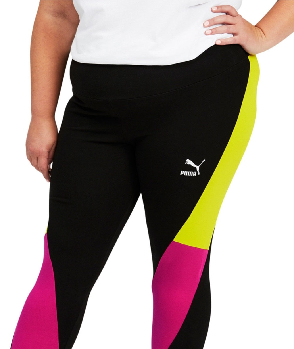 Puma Women's Colorblocked High Waist Leggings Black Size 2X