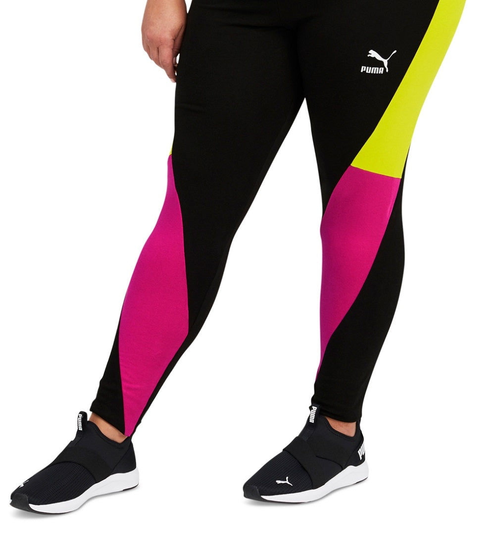 Puma Women's Colorblocked High Waist Leggings Black Size 2X