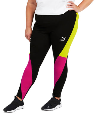 Puma Women's Colorblocked High Waist Leggings Black Size 2X