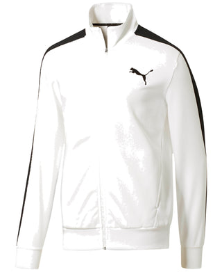Puma Men's Fleece Zip Front Track Jacket White Size Small