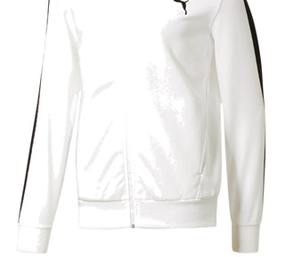 Puma Men's Fleece Zip Front Track Jacket White Size Small