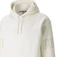 Puma Men's Hybrid Gold Logo Hoodie White Size Medium