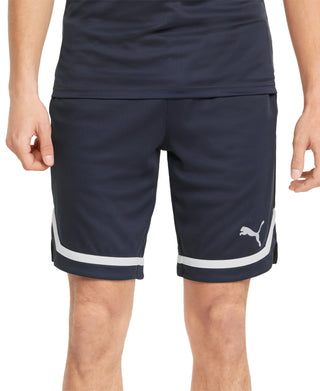 Puma Men's Regular Fit Moisture Wicking Mesh 10 Basketball Shorts Blue Size Large