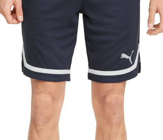 Puma Men's Regular Fit Moisture Wicking Mesh 10 Basketball Shorts Blue Size X-Large