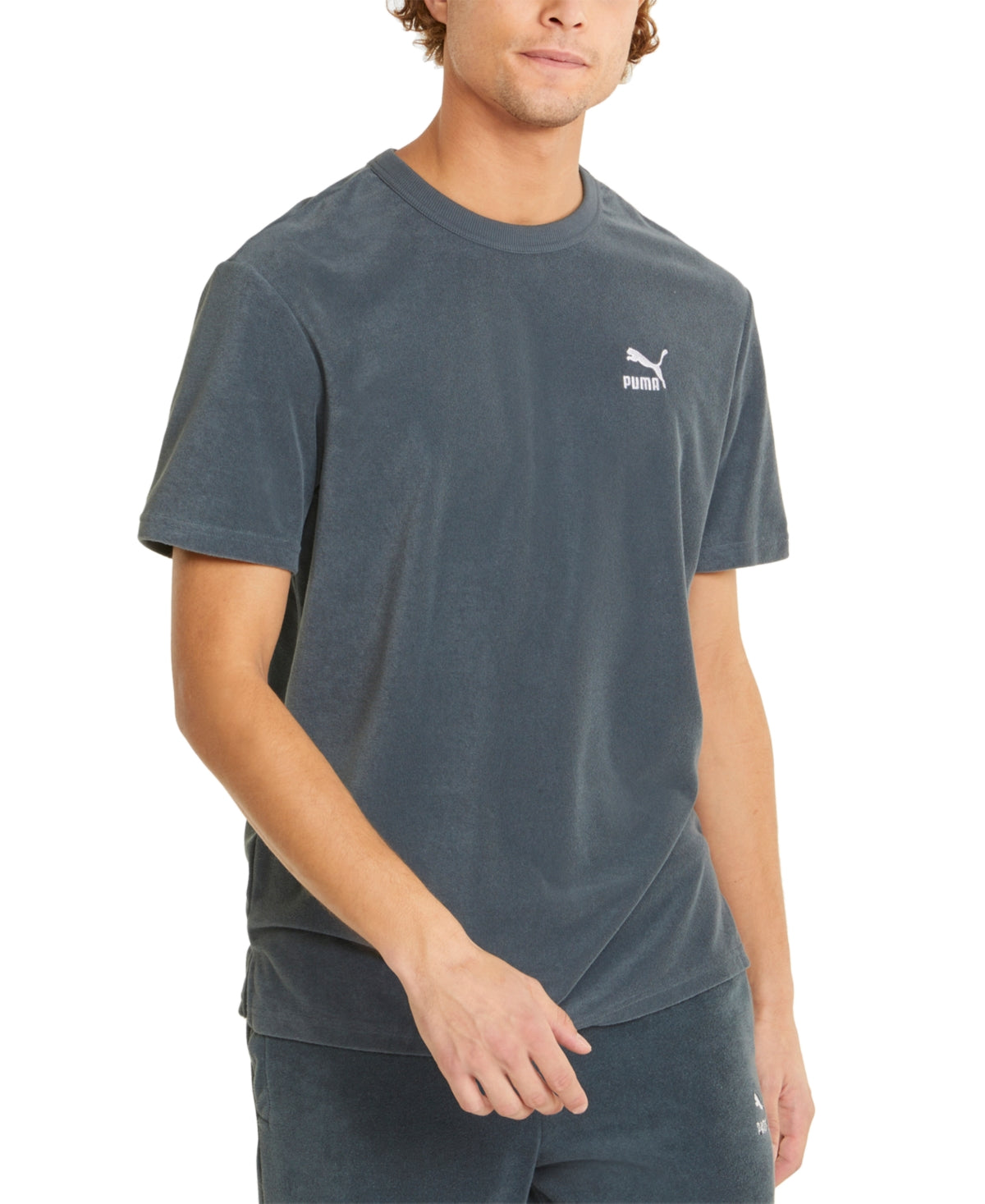 Puma Men's Archive No. 1 Logo T-Shirt Blue Size Small