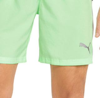 Puma Men's Slim Fit Striped Soccer Shorts Green Size Small