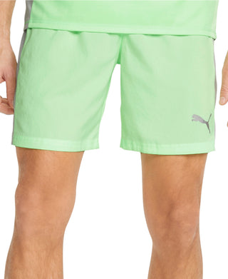 Puma Men's Slim Fit Striped Soccer Shorts Green Size Small
