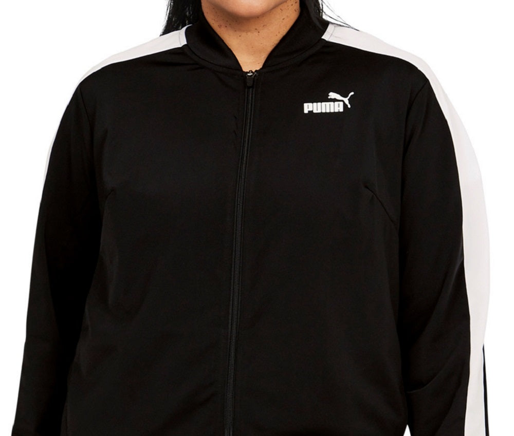 Puma Women's Zip Front Track Jacket Black Size 2X