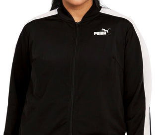 Puma Women's Zip Front Track Jacket Black Size 2X