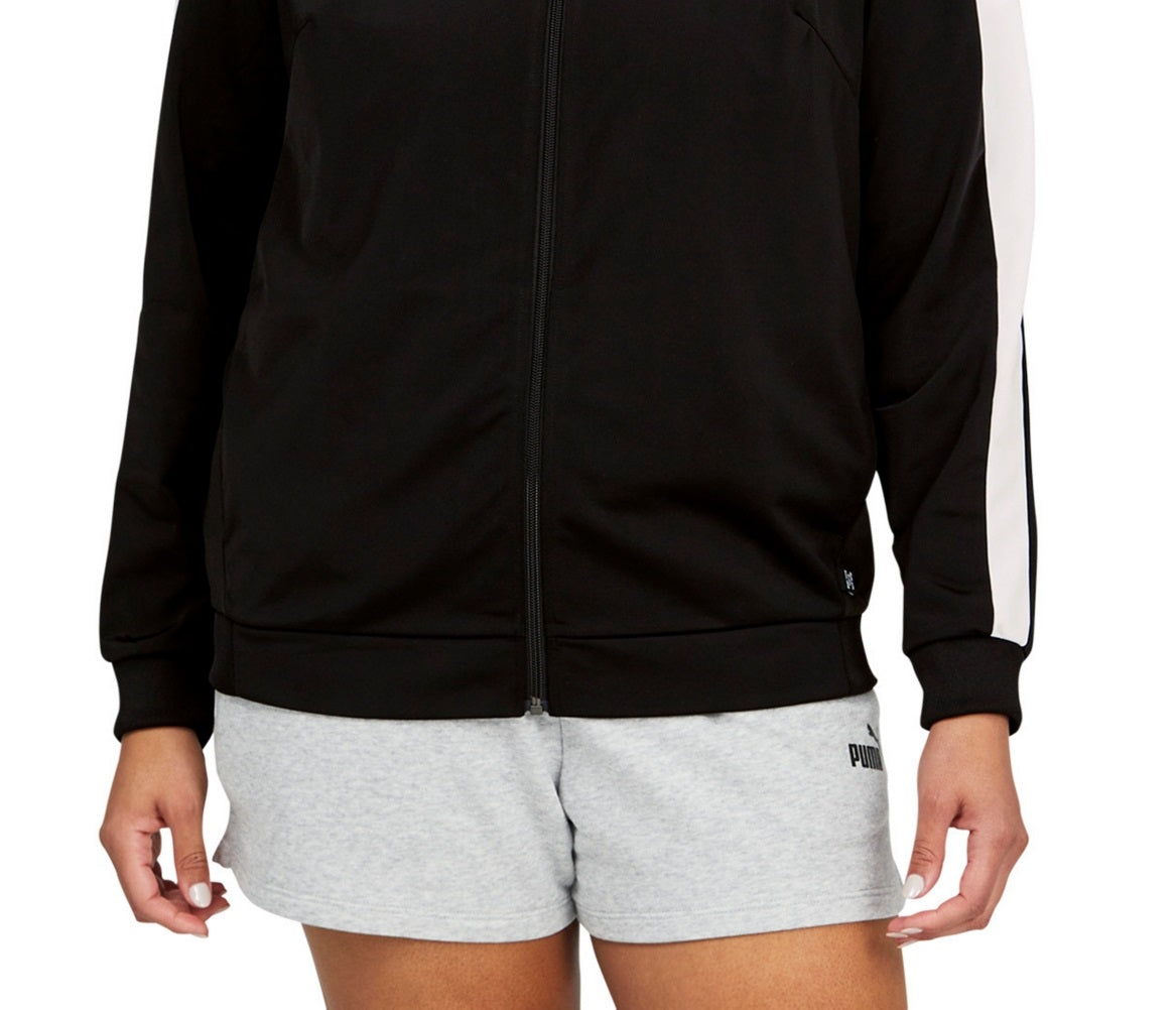 Puma Women's Zip Front Track Jacket Black Size 2X