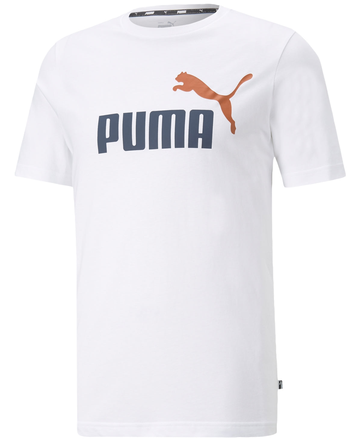 Puma Men's Logo Print T-Shirt White Size Large