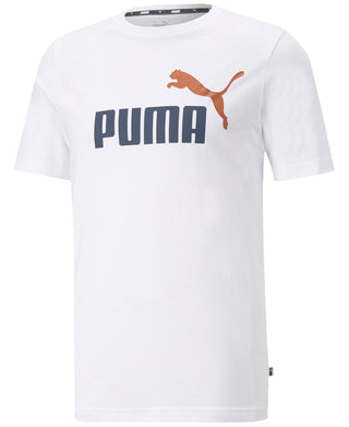 Puma Men's Logo Print T-Shirt White Size Large