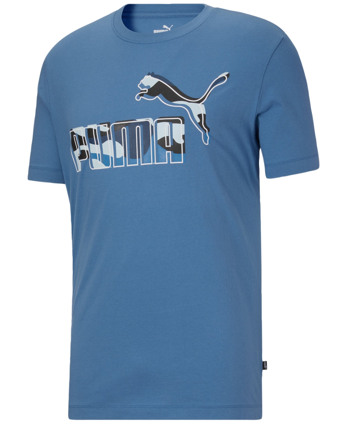 Puma Men's Logo T-Shirt Blue Size XX-Large