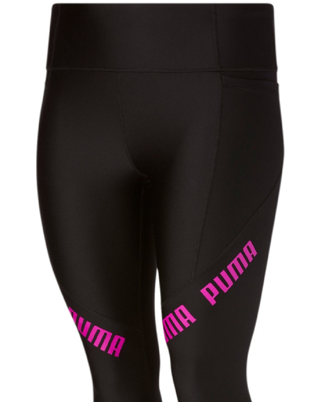 Puma Women's Train Logo High Waist 7/8 Leggings Black Size 1X