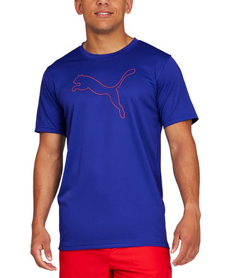Puma Men's Performance Cat T-Shirt Blue Size Small