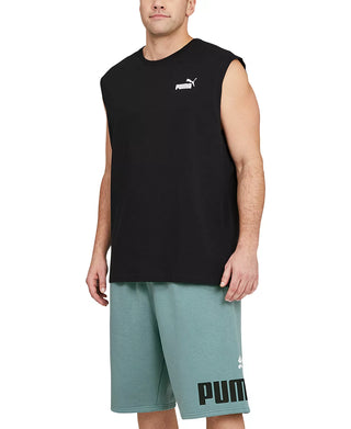 Puma Men's Mineral Blue Big Fleece Logo Shorts Blue Size XX-Large