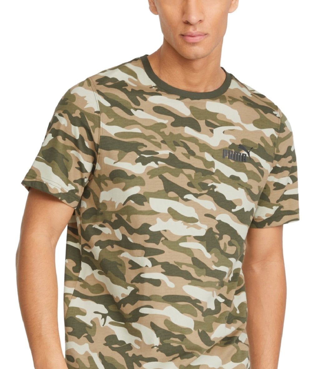 Puma Men's Camo T-Shirt Green Size Small