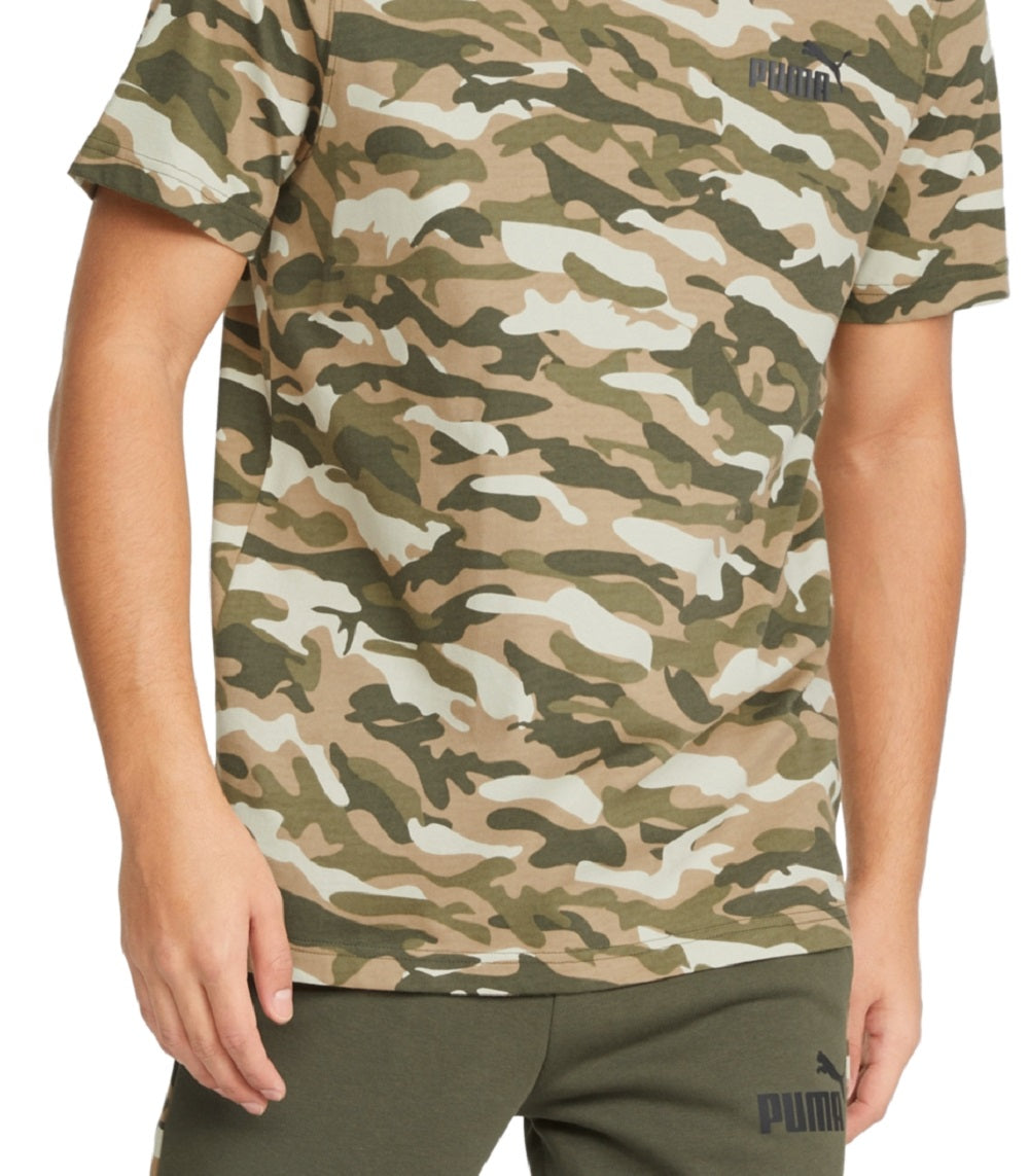Puma Men's Camo T-Shirt Green Size Medium