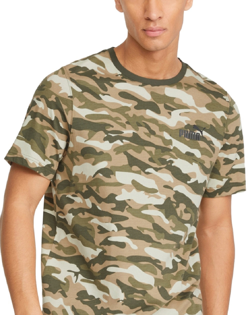 Puma Men's Camo T-Shirt Green Size Large