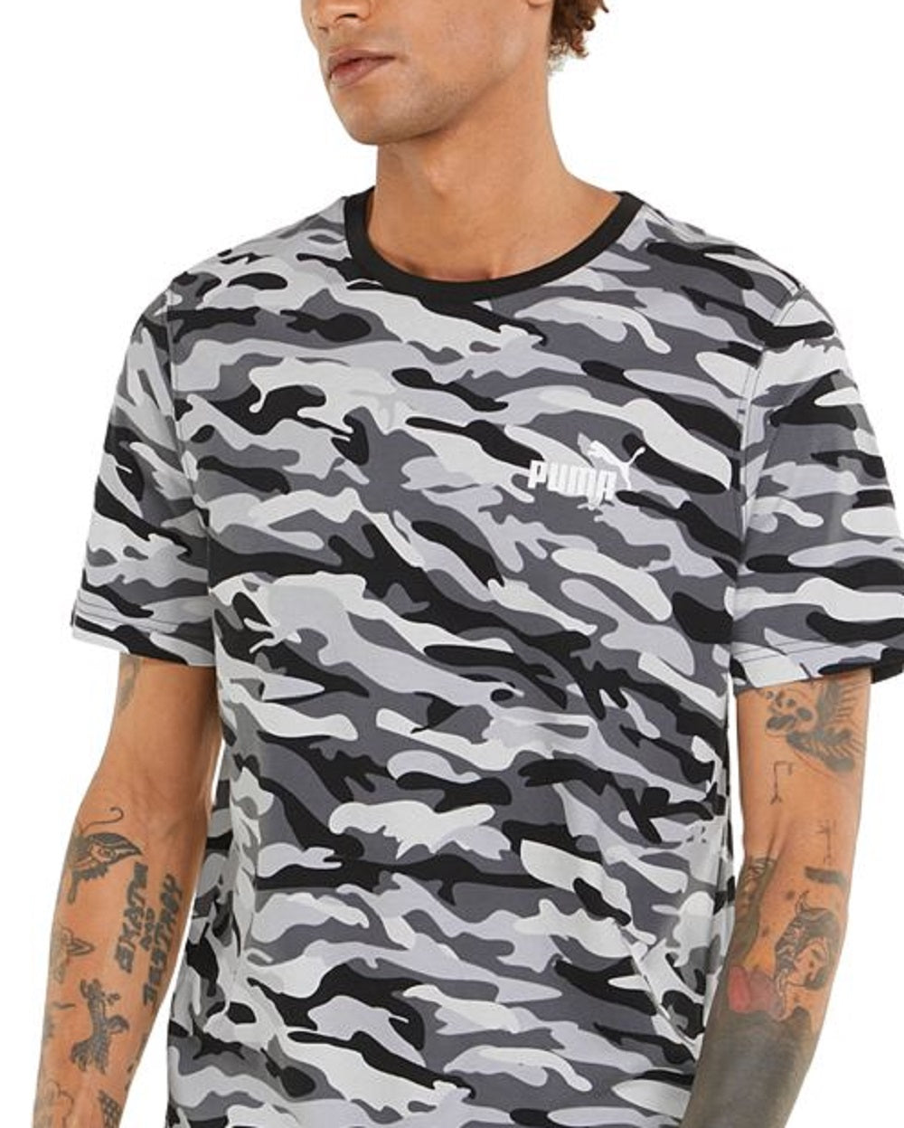 Puma Men's Camo T-Shirt Black Size X-Large