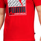 Puma Men's Crosswise Box Logo T-Shirt Red Size Small