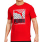 Puma Men's Crosswise Box Logo T-Shirt Red Size Medium