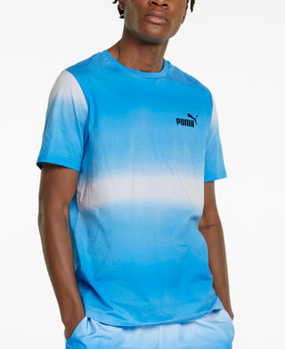 Puma Men's Fading Tie Dye T-Shirt Blue Size Medium