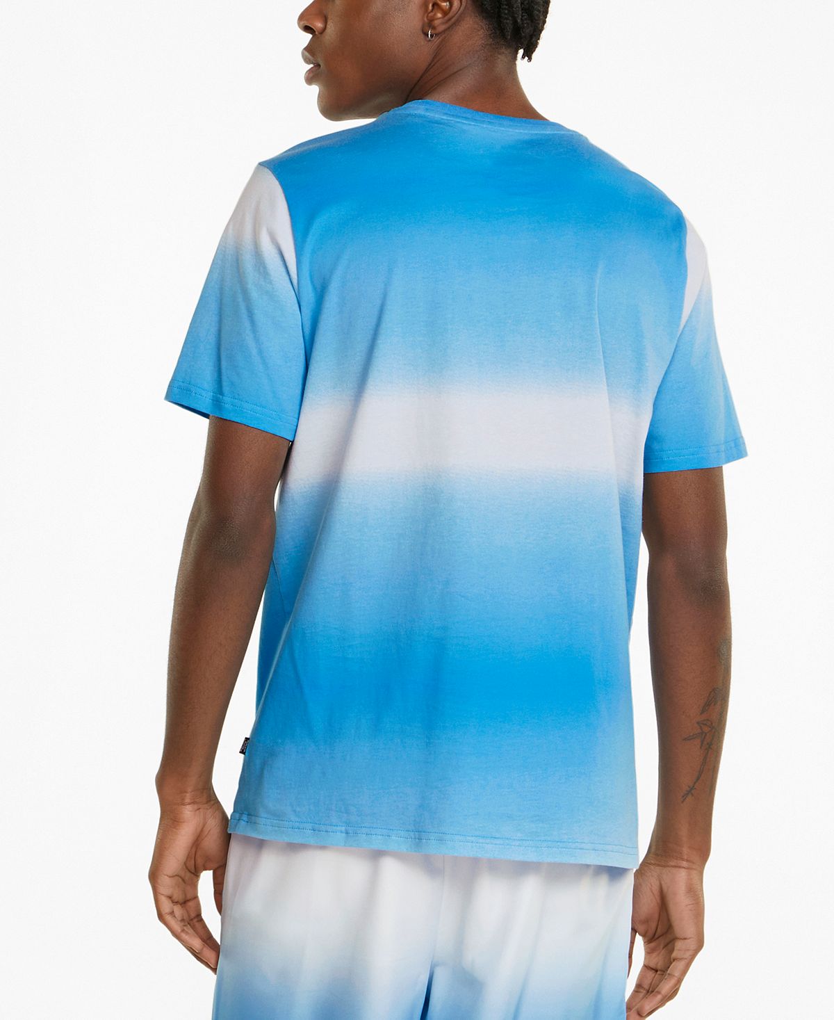Puma Men's Fading Tie Dye T-Shirt Blue Size Large