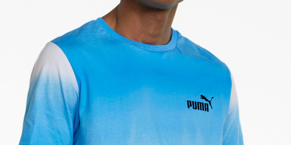 Puma Men's Fading Tie Dye T-Shirt Blue Size Large