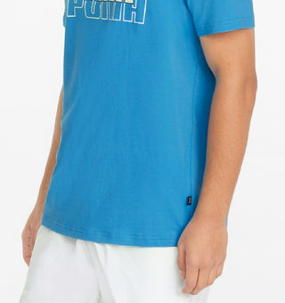 Puma Men's Triple Logo T-Shirt Blue Size Small