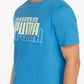 Puma Men's Triple Logo T-Shirt Blue Size XX-Large