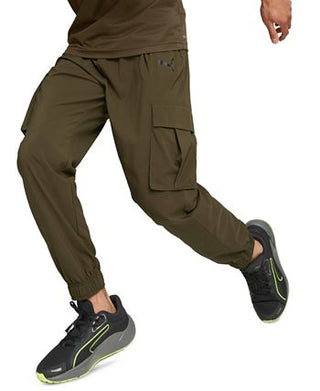 Puma Men's The Train Fav Woven Cargo Pants Green Size Medium