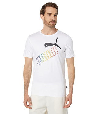 Puma Men's Rainbow T-Shirt White Size Medium