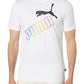 Puma Men's Rainbow T-Shirt White Size Medium