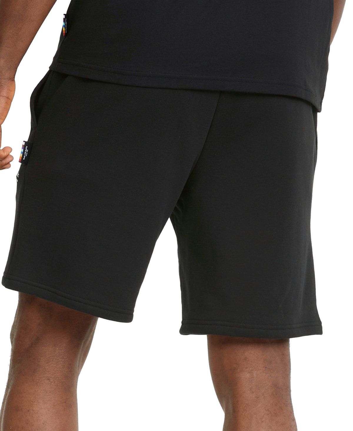 Puma Men's Pride Regular Fit 8 French Terry Shorts Black Size Medium