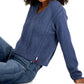 Tommy Jeans Women's Cable Knit Sweater Blue Size X-Large