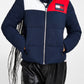Tommy Jeans Women's Colorblocked Puffer Jacket Blue Size X-Large