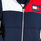 Tommy Jeans Women's Colorblocked Puffer Jacket Blue Size Large