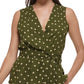 Tommy Hilfiger Women's Sleeveless V Neck Blouse Green Size X Large